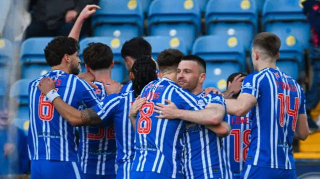 Kilmarnock players celebrating