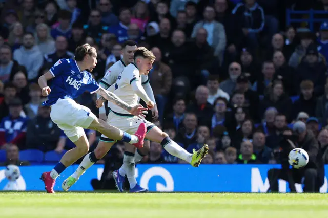 Jack Clarke of Ipswich Town scores