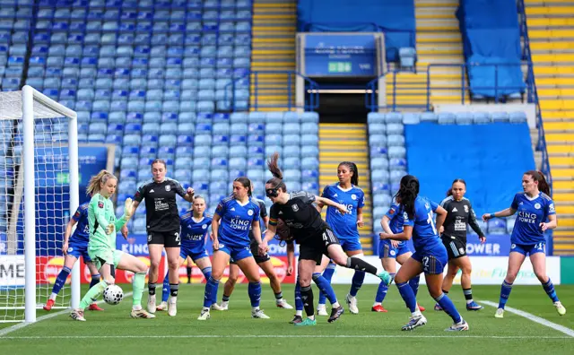 Anna Patten of Aston Villa scores her team's first goal