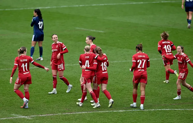 Liverpool players celebrate
