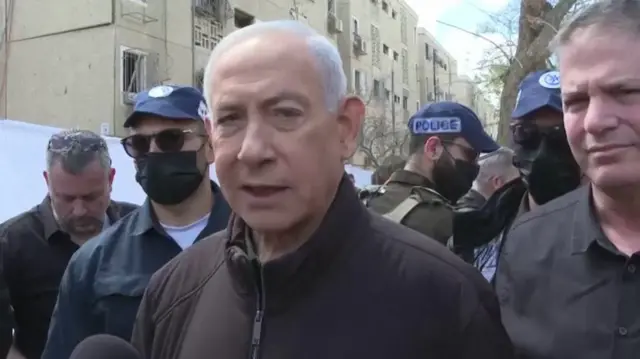 Israeli prime minister Benjamin Netanyahu in Arad