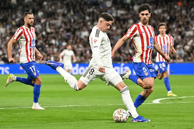 Real Madrid's Uruguayan midfielder #08 Federico Valverde