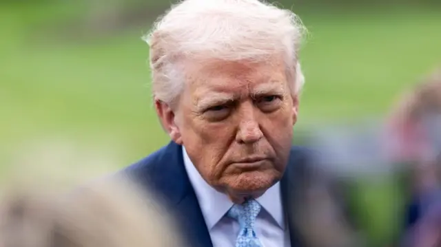 Donald Trump pictured on Friday