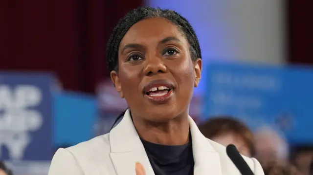 Tory leader Kemi Badenoch pictured earlier this month