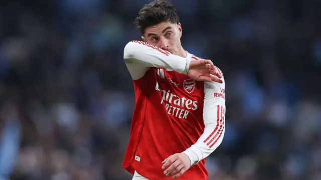 Kai Havertz of Arsenal looks dejected