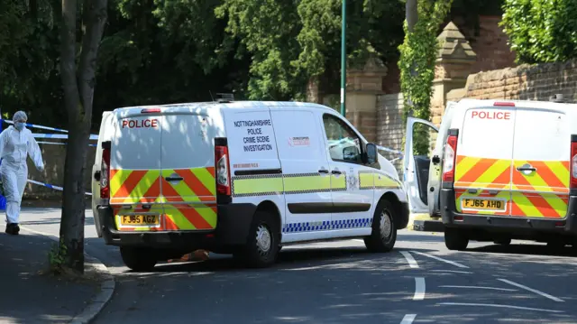 Magdala Road cordon on the day of the attacks in June 2023
