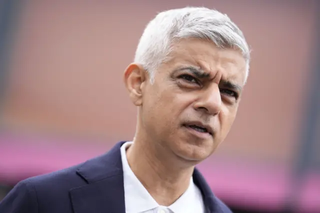 Sadiq Khan pictured in shirt and blazer