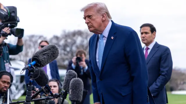 Trump pictured on Friday