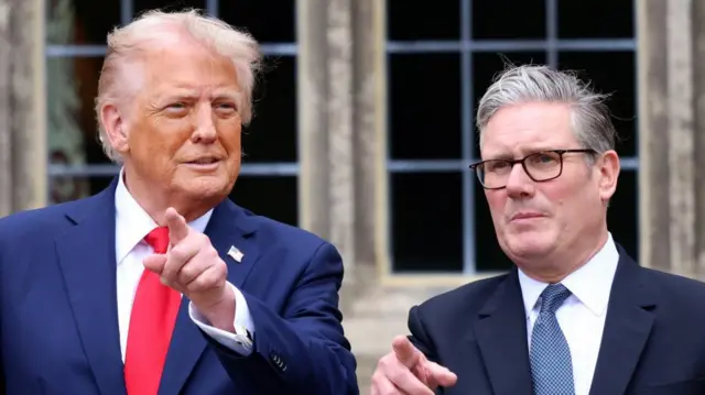 Trump and Starmer, pictured during the president's state visit to the UK last September