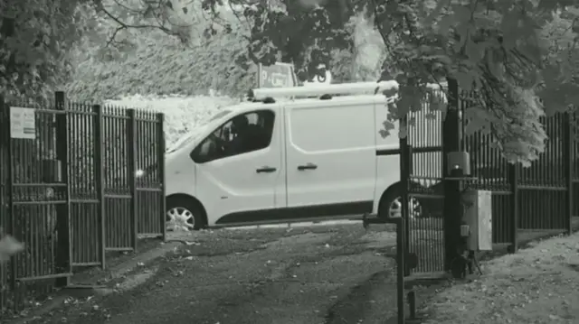 Calocane driving Ian Coates's van through Nottingham