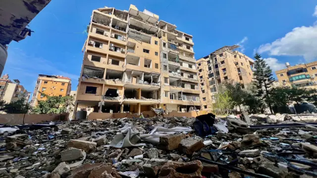 Rubble in Beirut