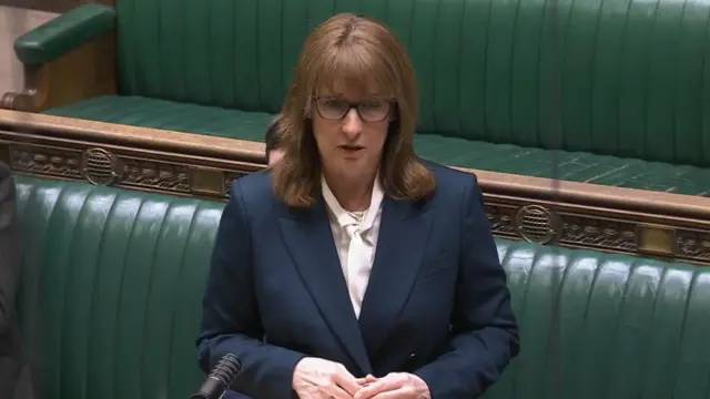 Chancellor of the Exchequer Rachel Reeves making a statement to MPs in the House of Commons