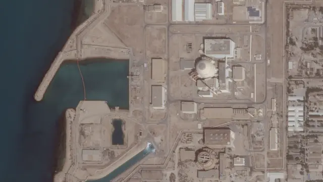 Satellite image shows the Bushehr Nuclear Power Plant in Iran
