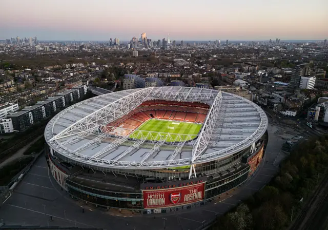 Emirates Stadium aerial view
