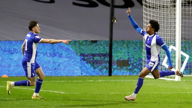 Kane Drummond celebrates his opening goal