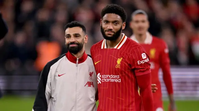 Mo Salah and Joe Gomez