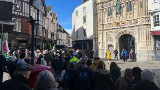 Crowds in Canterbury