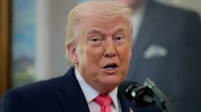 Trump speaking on Tuesday