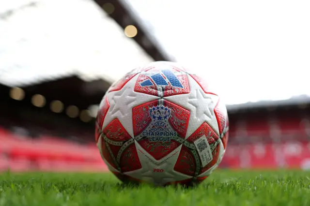 UWCL match ball at Old Trafford