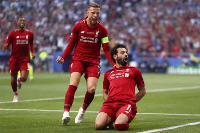 Mohamed Salah celebration v Spurs 2019