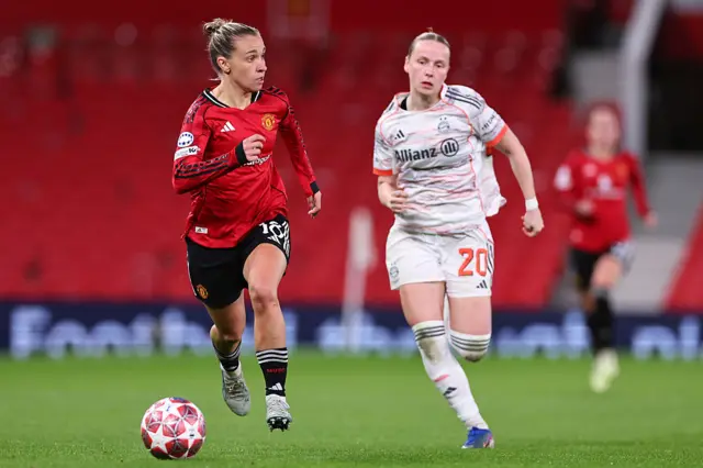 Olme runs away from a Bayern midfielder