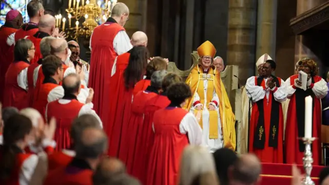 The Archbishop of Canterbury being installed