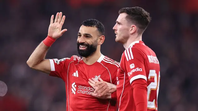 Mo Salah and Andy Robertson