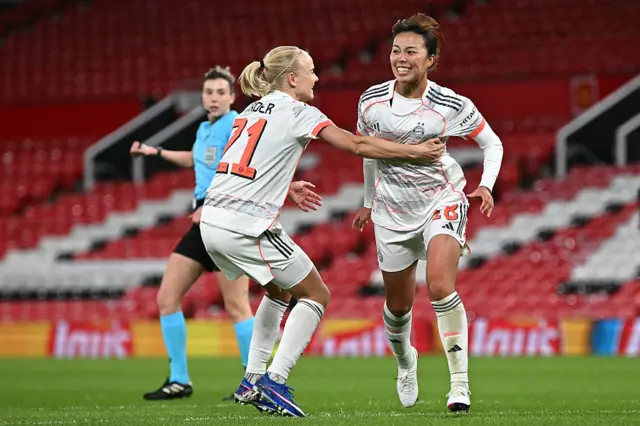 Bayern Munich's Japanese midfielder #18 Momoko Tanikawa