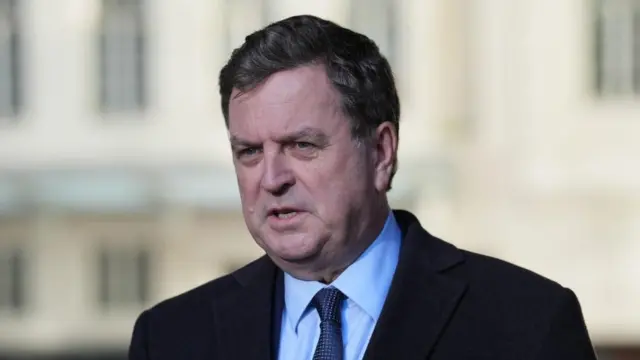 A file photo of Mel Stride speaking outside