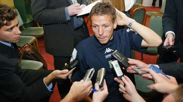 Craig Bellamy being interviewed in 2003