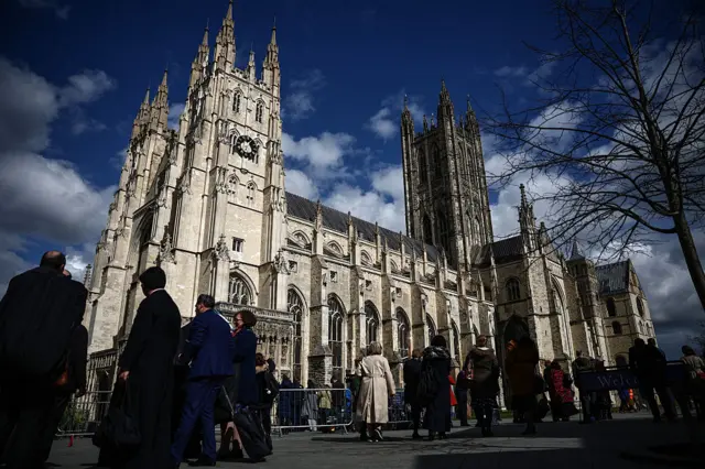 View outside Canterbury Cathedral