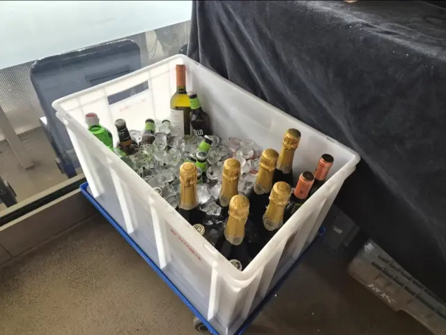 Champagne bottles
