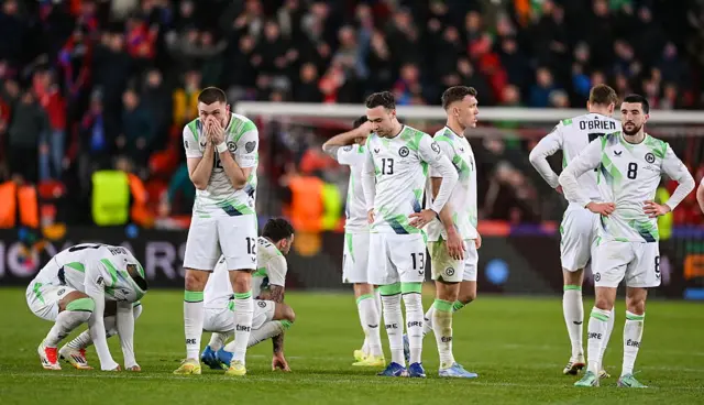 ROI players stand disconsolate after losing the shootout