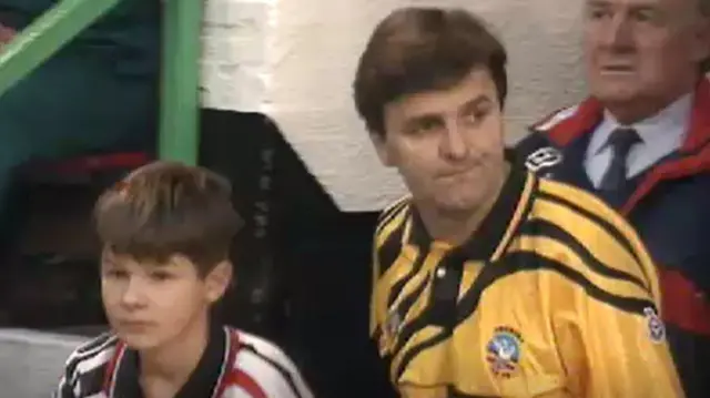 Igor and Džemal Hadžiabdić walking out of the tunnel at the Vetch Field in September 1992