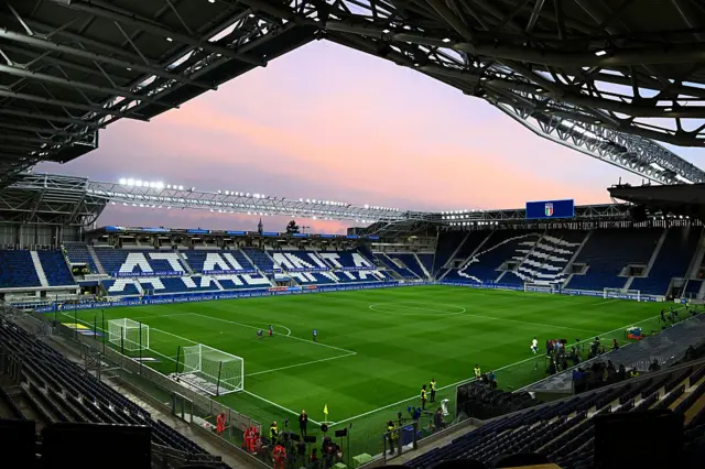 General view inside the stadium prior to the FIFA World Cup 2026 European Qualifiers play-off