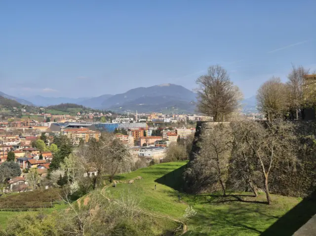 a view of the new balance arena from the old town