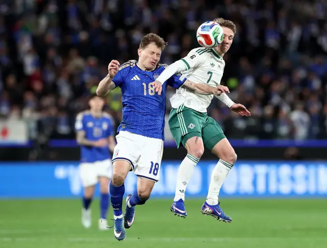 Galbraith beats Barella to a header