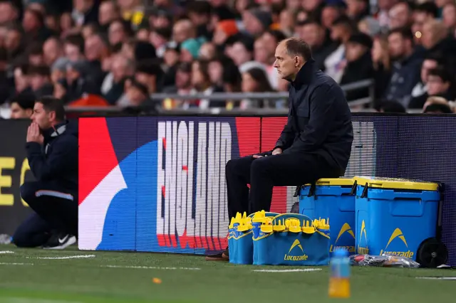 Tuchel sits on a cooler