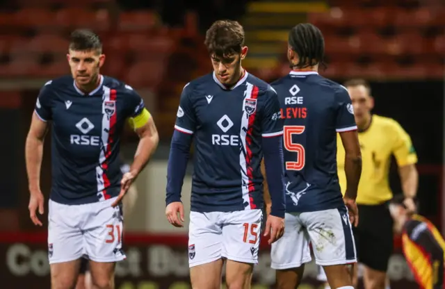 Ross County players look dejected