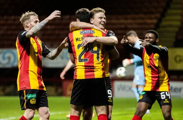 Partick Thistle players celebrate
