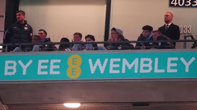 England's rested players watch on from the stands