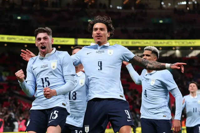 Valverde celebrates his late equaliser
