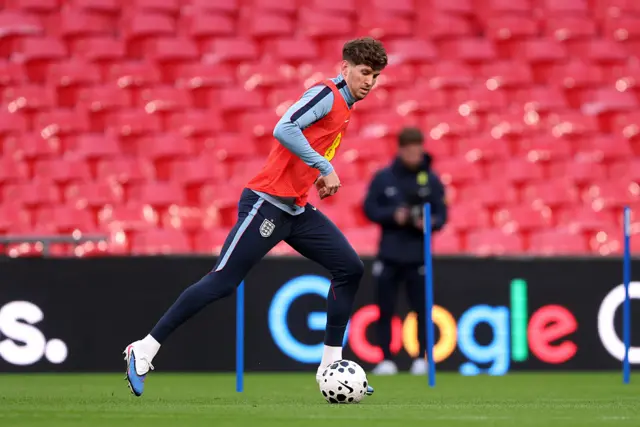 John Stones training for England