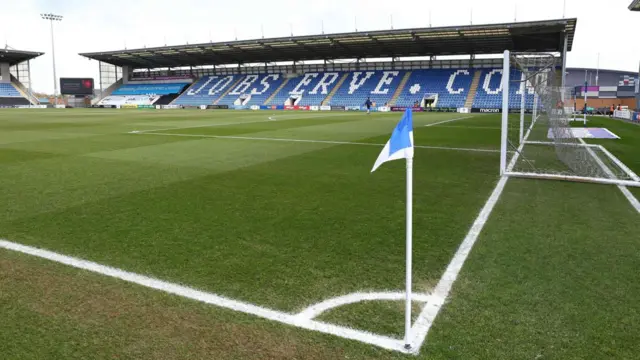 Colchester's ground before kick-off