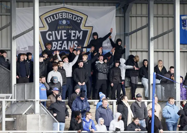 Barrow fans celebrate
