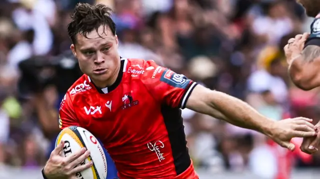 Lions full-back Quan Horn on the run