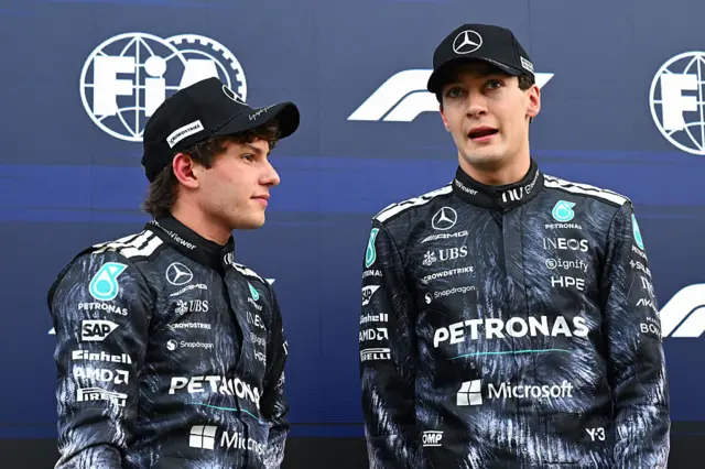 Kimi Antonelli and George Russell