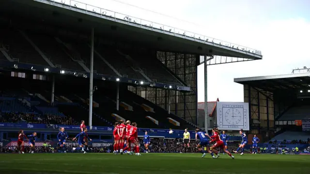 Aurora Galli of Everton scores
