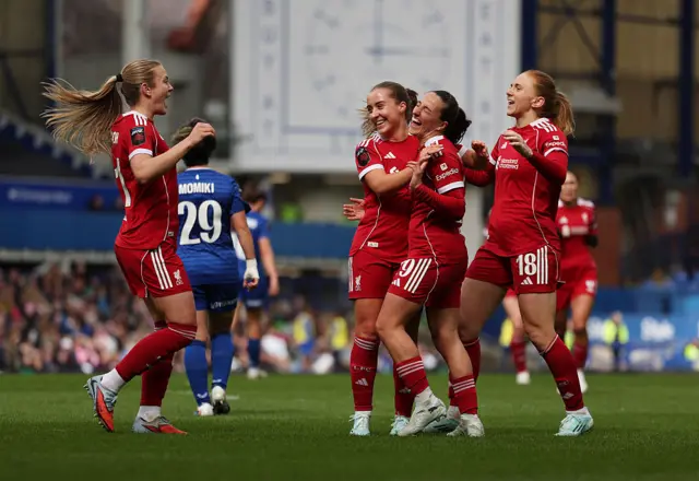 Liverpool celebrate a goal