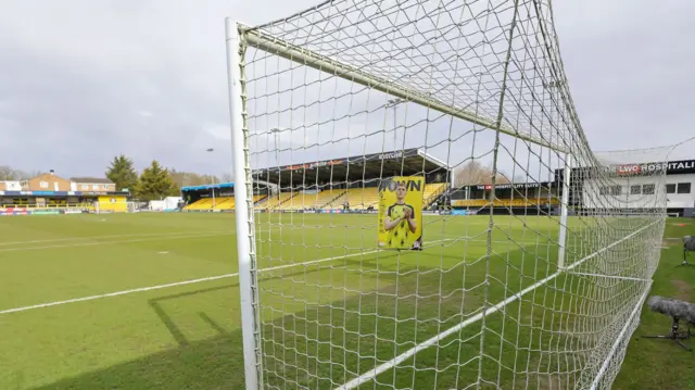 Harrogate Town's stadium in the sunshine ahead of kick-off
